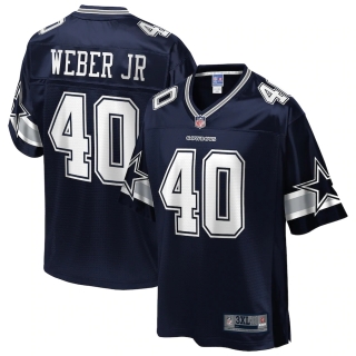 Men's Dallas Cowboys Mike Weber Jr NFL Pro Line Navy Big & Tall Team Player Jersey