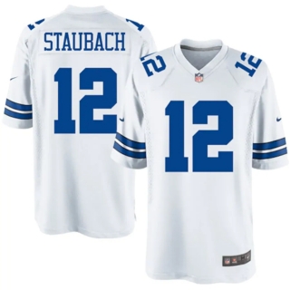 Men's Dallas Cowboys Roger Staubach Nike White Legends Replica Jersey