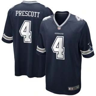 Men's Dallas Cowboys Dak Prescott Nike Navy Game Player Jersey
