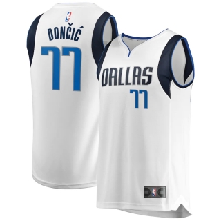 Men's Dallas Mavericks Luka Doncic Fanatics Branded White Fast Break Replica Jersey - Association Edition