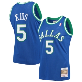 Men's Dallas Mavericks Jason Kidd Mitchell & Ness Blue 1994-95 Hardwood Classics Swingman Player Jersey