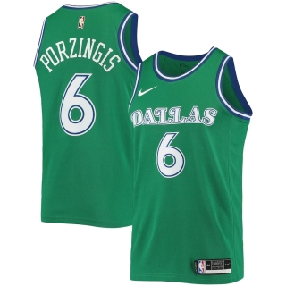 Men's Dallas Mavericks Kristaps Porzingis Nike Green Hardwood Classics 2020-21 Swingman Jersey - Classic Edition