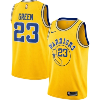 Men's Golden State Warriors Draymond Green Nike Gold Hardwood Classics Swingman Jersey