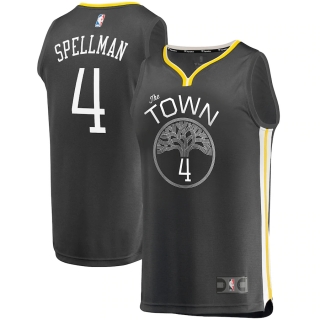 Men's Golden State Warriors Omari Spellman Fanatics Branded Black Fast Break Replica Player Jersey - Statement Edition