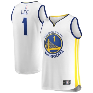 Men's Golden State Warriors Damion Lee Fanatics Branded White Fast Break Player Replica Jersey - Association Edition