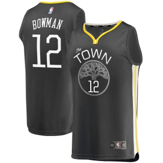 Men's Golden State Warriors Ky Bowman Fanatics Branded Black Fast Break Player Jersey - Statement Edition