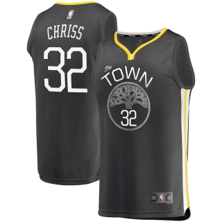 Men's Golden State Warriors Marquese Chriss Fanatics Branded Black Fast Break Player Jersey - Statement Edition