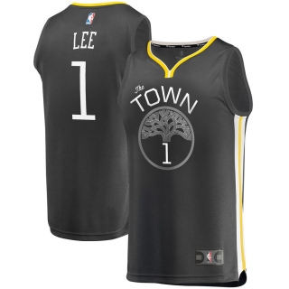 Men's Golden State Warriors Damion Lee Fanatics Branded Black Fast Break Replica Player Team Jersey - Statement Edition