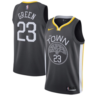 Men's Golden State Warriors Draymond Green Nike Black Swingman Jersey Statement Edition