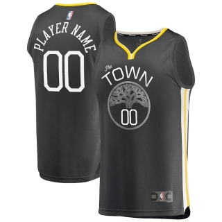 Men's Golden State Warriors Fanatics Branded Black Fast Break Custom Replica Jersey - Statement Edition