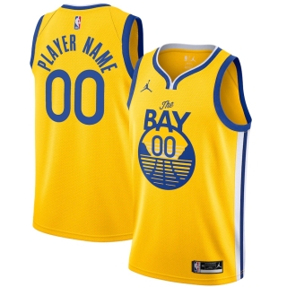 Men's Golden State Warriors Jordan Brand Gold - Swingman Custom Jersey - Statement Edition