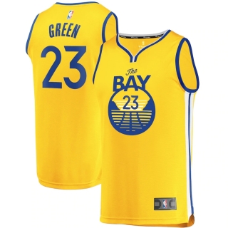 Men's Golden State Warriors Draymond Green Fanatics Branded Gold Fast Break Team Replica Jersey - Statement Edition