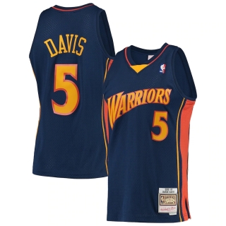 Men's Golden State Warriors Baron Davis Mitchell & Ness Navy 2006-07 Hardwood Classics Swingman Player Jersey