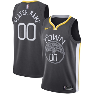 Men's Golden State Warriors Nike Gray Swingman Custom Jersey - Statement Edition