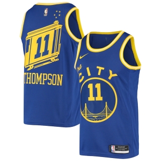 Men's Golden State Warriors Klay Thompson Nike Royal Hardwood Classics 2020-21 Swingman Jersey - Classic Edition