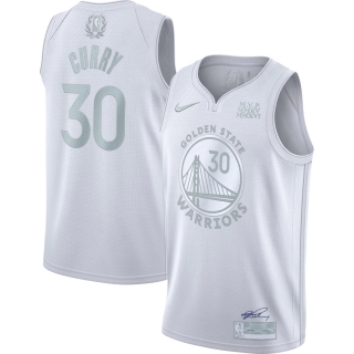Men's Golden State Warriors Stephen Curry Nike White MVP Swingman Jersey - Statement Edition