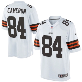 Men's Cleveland Browns Historic Logo Jordan Cameron Nike White Limited Jersey