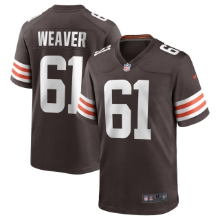 Men's Cleveland Browns Curtis Weaver Nike Brown Game Jersey