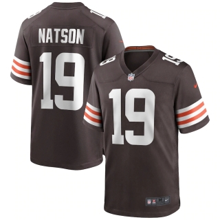 Men's Cleveland Browns JoJo Natson Nike Brown Game Jersey