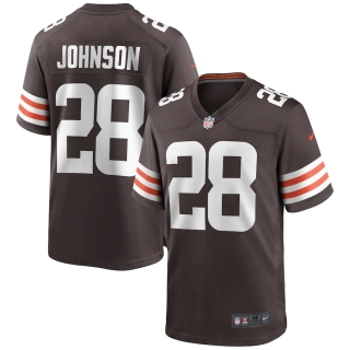 Men's Cleveland Browns Kevin Johnson Nike Brown Game Jersey