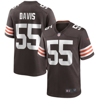 Men's Cleveland Browns Tae Davis Nike Brown Game Jersey