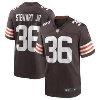 Men's Cleveland Browns MJ Stewart Jr Nike Brown Game Jersey