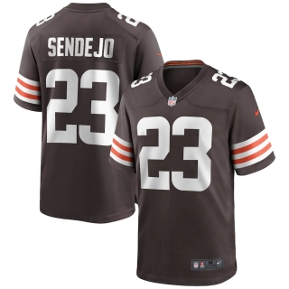 Men's Cleveland Browns Andrew Sendejo Nike Brown Game Jersey