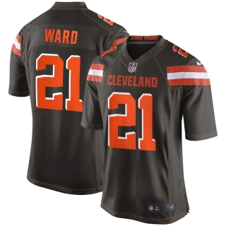 Men's Cleveland Browns Denzel Ward Nike Brown Game Jersey
