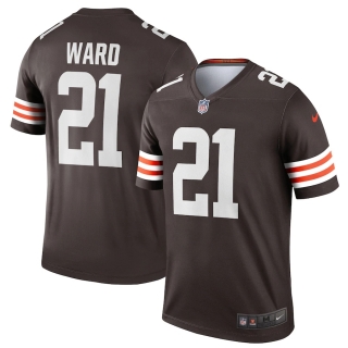 Men's Cleveland Browns Denzel Ward Nike Brown Player Legend Jersey