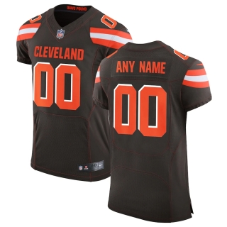 Men's Cleveland Browns Nike Brown Speed Machine Elite Custom Jersey