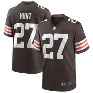 Men's Cleveland Browns Kareem Hunt Nike Brown Player Game Jersey