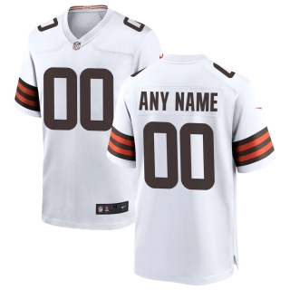 Men's Cleveland Browns Nike White Custom Game Jersey