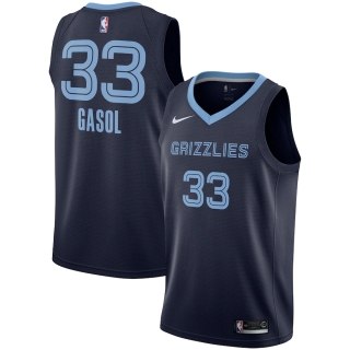 Men's Memphis Grizzlies Marc Gasol Nike Navy Replica Swingman Jersey - Icon Edition