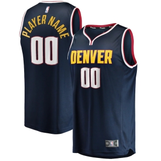 Men's Denver Nuggets Fanatics Branded Navy 2018-19 Fast Break Custom Replica Jersey - Icon Edition