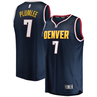 Men's Denver Nuggets Mason Plumlee Fanatics Branded Navy Fast Break Road Player Jersey