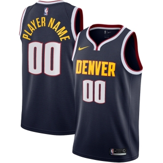 Men's Denver Nuggets Nike Navy Custom Swingman Jersey - Icon Edition