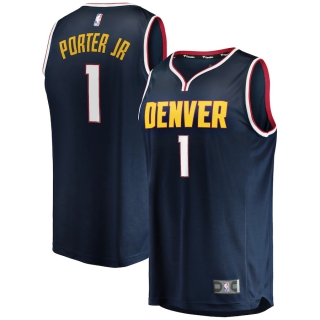 Men's Denver Nuggets Michael Porter Jr Fanatics Branded Navy 2020-21 Fast Break Replica Jersey - Icon Edition