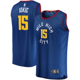 Men's Denver Nuggets Nikola Jokic Fanatics Branded Blue Fast Break Replica Player Jersey - Statement Edition