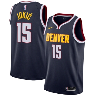 Men's Denver Nuggets Nikola Jokic Nike Navy 2020-21 Swingman Jersey – Icon Edition