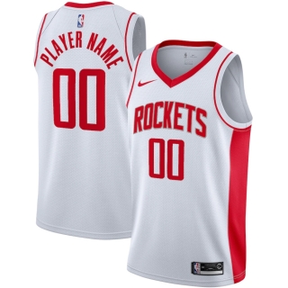 Men's Houston Rockets Nike White 2020-21 Swingman Custom Jersey – Association Edition