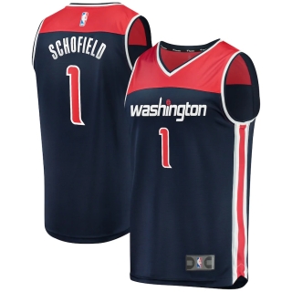 Men's Washington Wizards Admiral Schofield Fanatics Branded Navy Fast Break Replica Player Jersey - Statement Edition