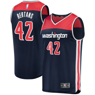 Men's Washington Wizards Davis Bertans Fanatics Branded Navy Fast Break Replica Player Jersey - Statement Edition