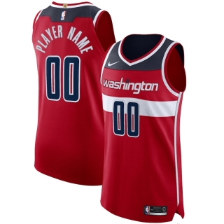 Men's Washington Wizards Nike Red Authentic Custom Jersey - Icon Edition