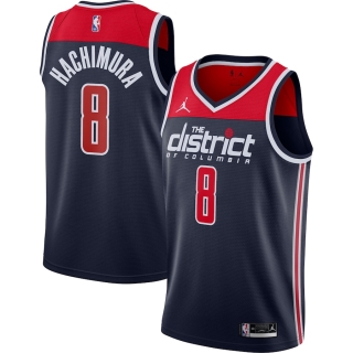 Men's Washington Wizards Rui Hachimura Jordan Brand Navy 2020-21 Swingman Player Jersey - Statement Edition