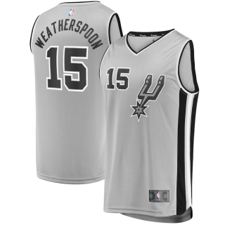 Men's San Antonio Spurs Quinndary Weatherspoon Fanatics Branded Gray Fast Break Replica Player Jersey - Statement Edition