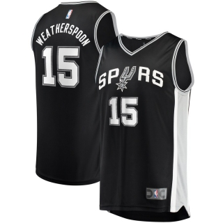 Men's San Antonio Spurs Quinndary Weatherspoon Fanatics Branded Black Fast Break Replica Jersey - Icon Edition
