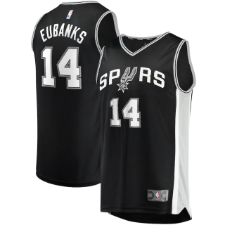 Men's San Antonio Spurs Drew Eubanks Fanatics Branded Black Fast Break Replica Player Jersey - Icon Edition