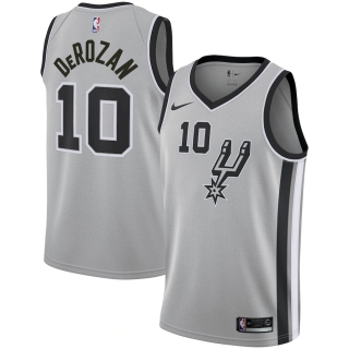 Men's San Antonio Spurs DeMar DeRozan Nike Gray 2019-2020 Swingman Jersey - Statement Edition