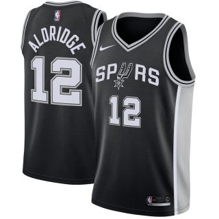 Men's San Antonio Spurs LaMarcus Aldridge Nike Black Swingman Jersey - Icon Edition