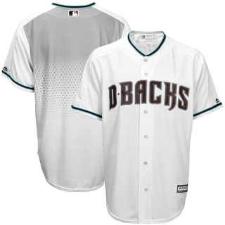 Men's Arizona Diamondbacks Majestic White Teal Home Cool Base Jersey